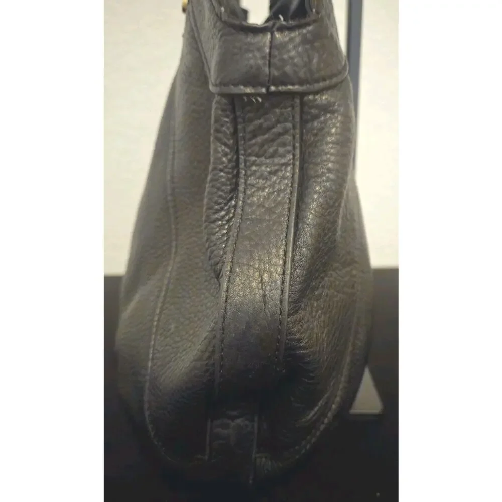 Tory Burch DAKOTA Black Leather Hobo/Shoulder Bag 16x13x3 *READ - Picture 7 of 16